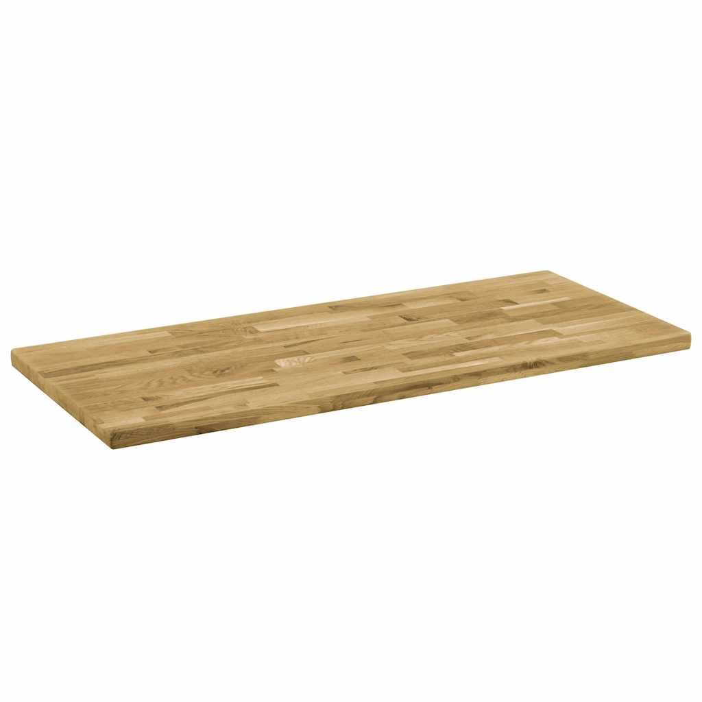Piano del Tavolo Massello di Rovere Rettangolare 44mm 120x60 cm vidaXL