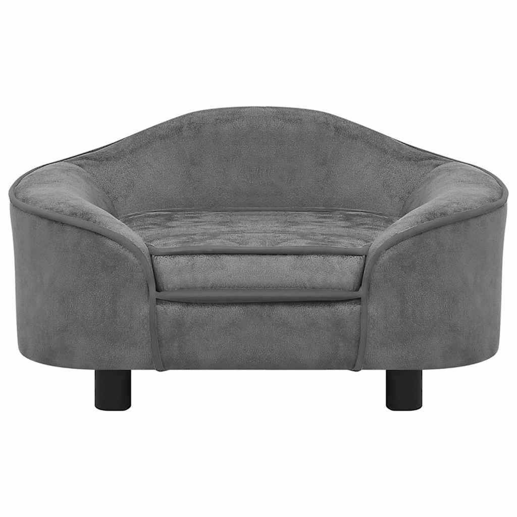 Divano per Cani Grigio 67x47x36 cm in Peluche vidaXL