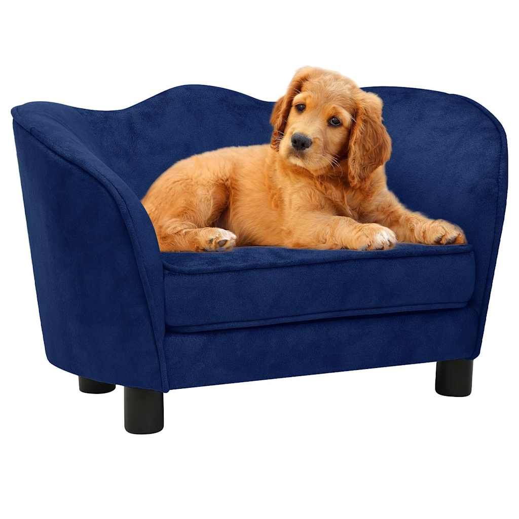 Divano per Cani Blu 66x43x40 cm in Peluche vidaXL