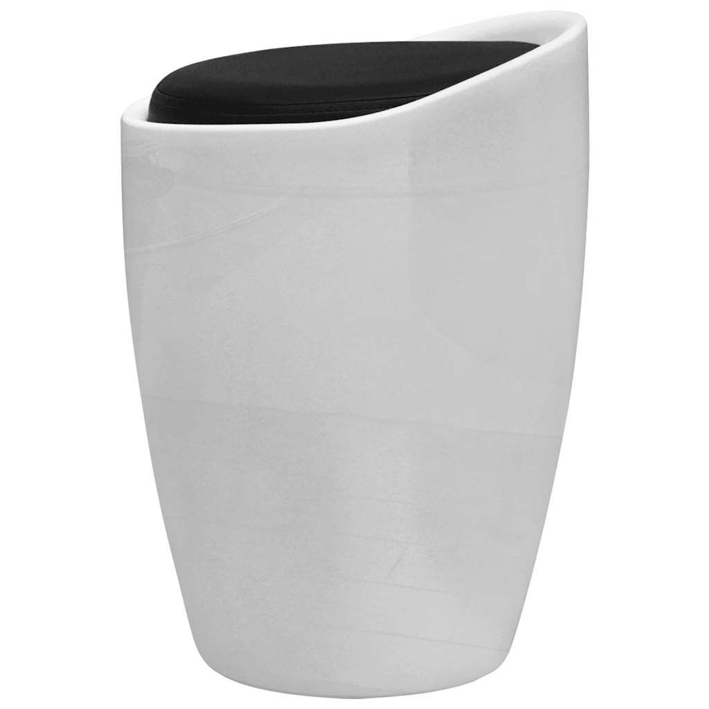 Sgabello Bianco e Nero in Similpelle vidaXL