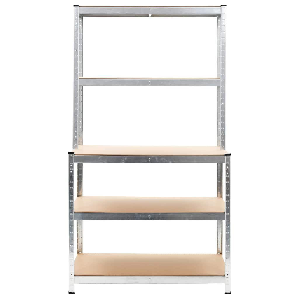 Scaffale Argento 100x60x180 cm Acciaio e MDF vidaXL