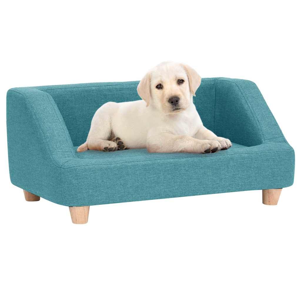 Divano per Cani Turchese 95x63x39 cm in Lino vidaXL