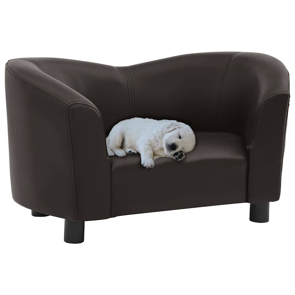 Divano per Cani Marrone 67x41x39 cm in Similpelle vidaXL