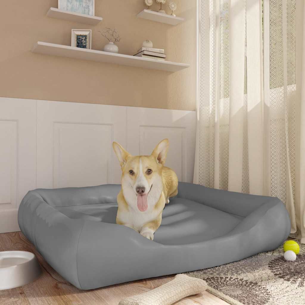 Cuccia per Cani Grigio Chiaro 120x100x27 cm Similpelle vidaXL