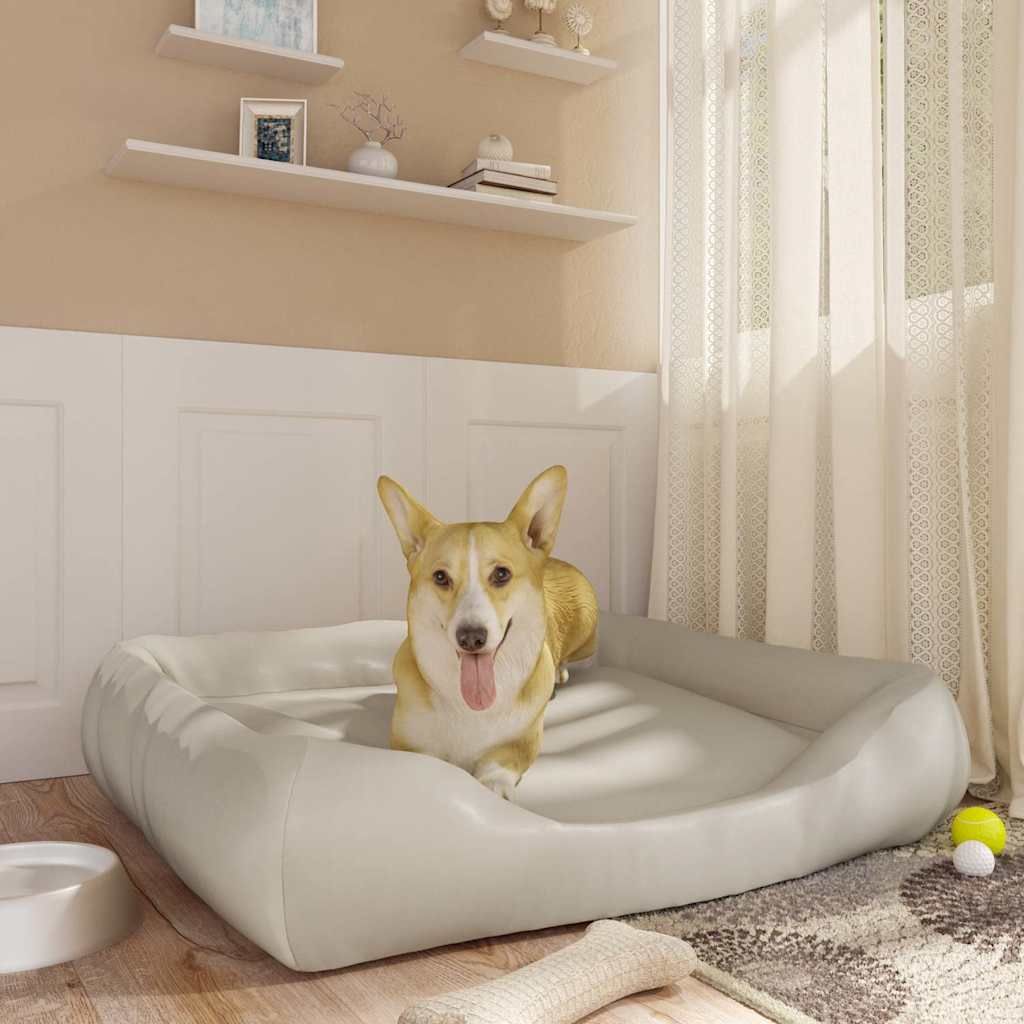 Cuccia per Cani Beige 80x68x23 cm in Similpelle vidaXL