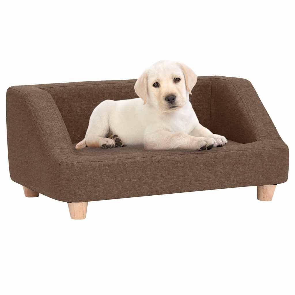 Divano per Cani Marrone 95x63x39 cm in Lino vidaXL