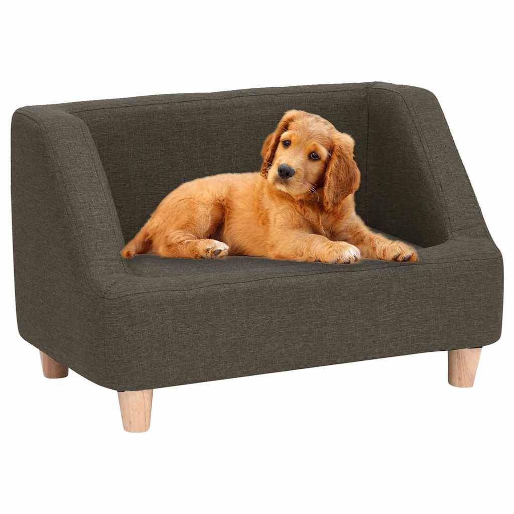 Divano per Cani Grigio Scuro 60x37x39 cm in Lino vidaXL