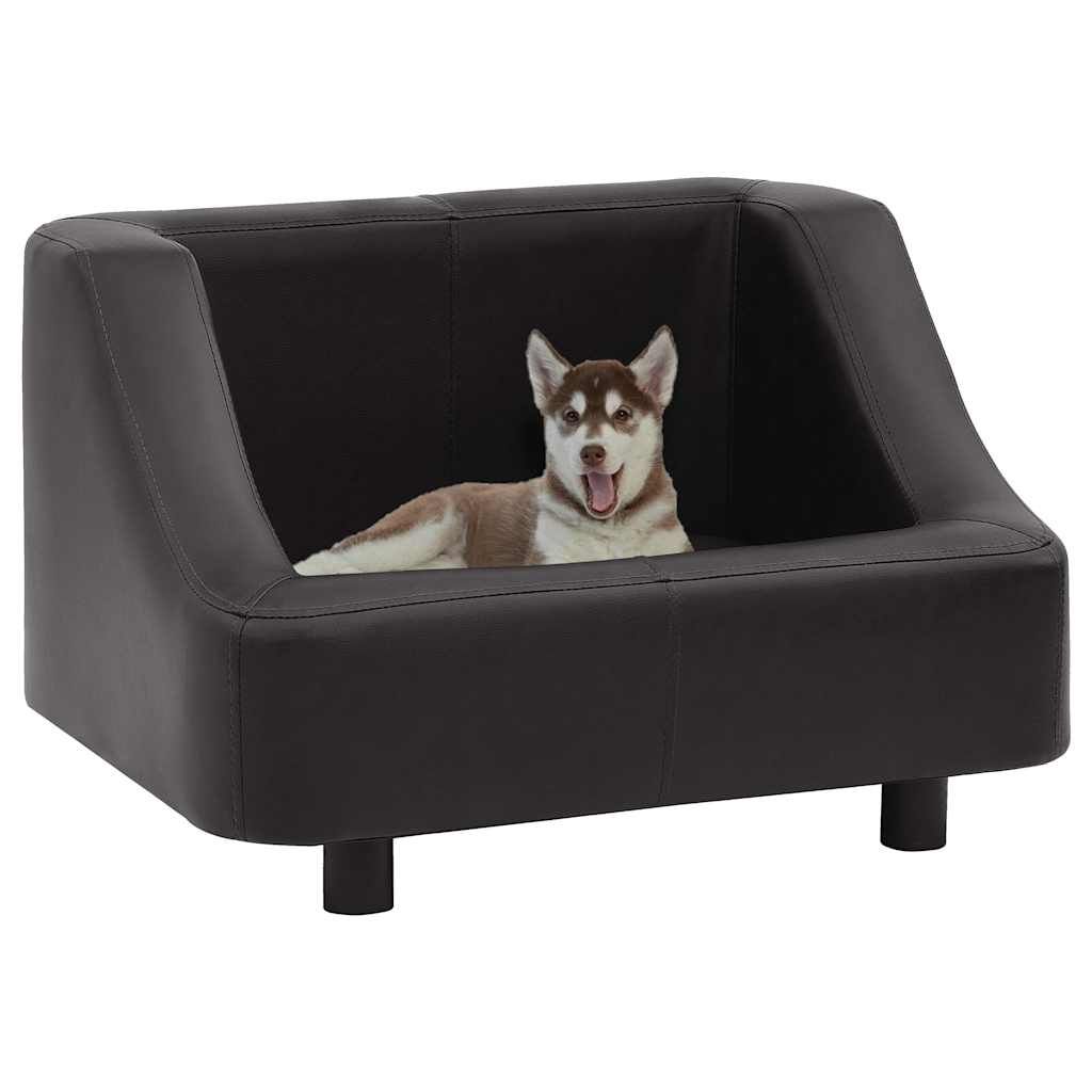 Divano per Cani Nero 67x52x40 cm in Similpelle vidaXL