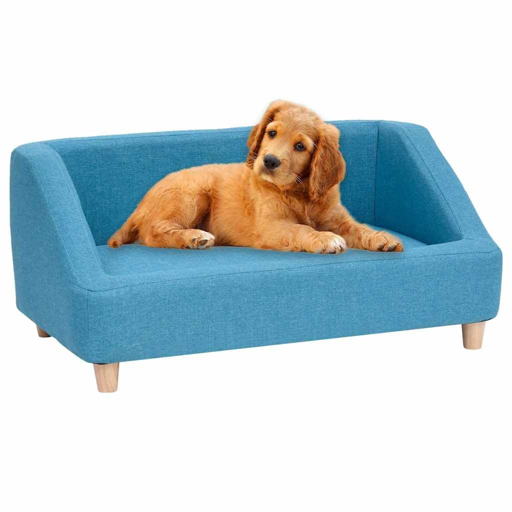 Divano per Cani Turchese 85x50x39 cm in Lino vidaXL