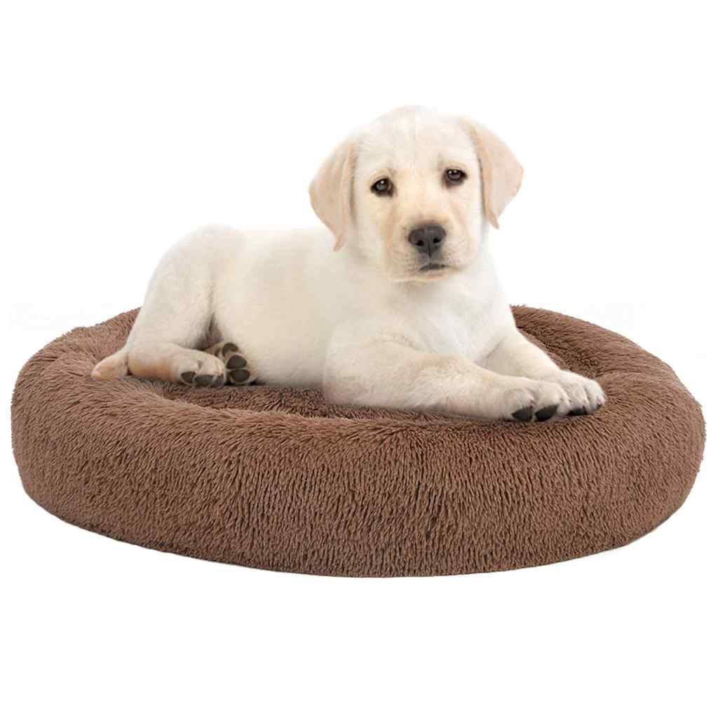 Cuscino Lavabile per Cani e Gatti Marrone 70x70x15 cm Peluche vidaXL