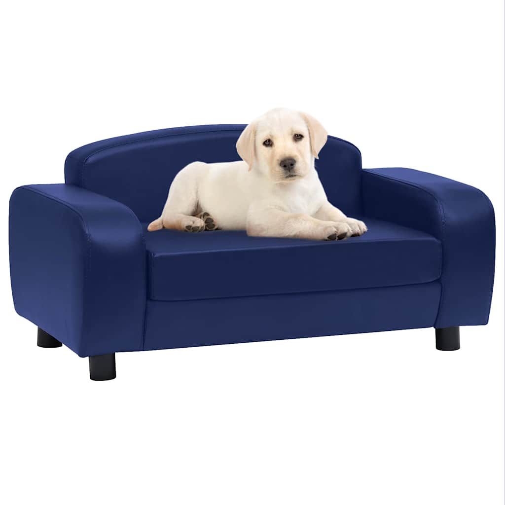 Divano per Cani Blu 80x50x40 cm in Similpelle vidaXL