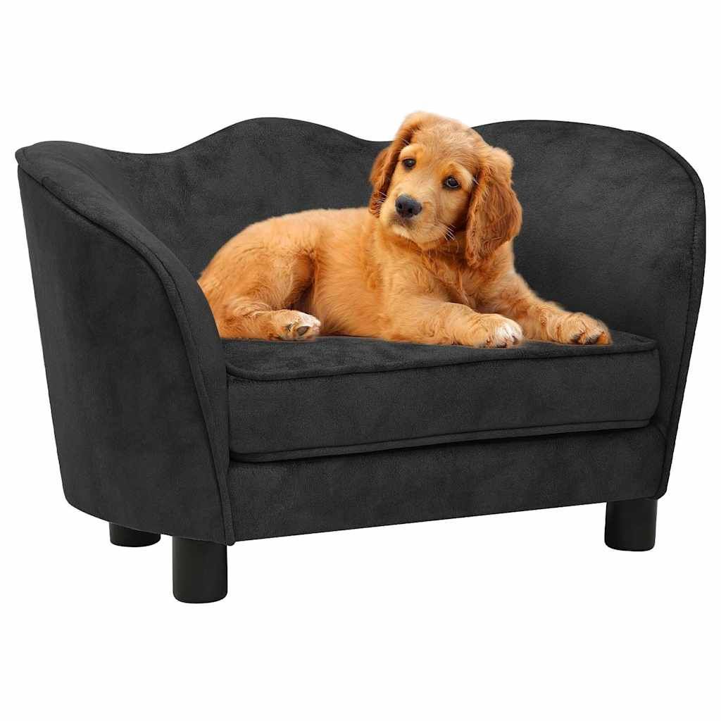 Divano per Cani Nero 66x43x40 cm in Peluche vidaXL