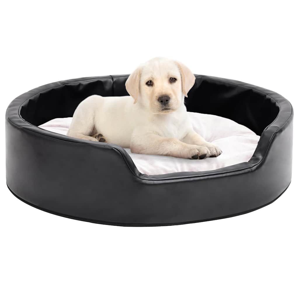 Lettino per Cani Nero e Beige 69x59x19 cm Peluche e Similpelle vidaXL
