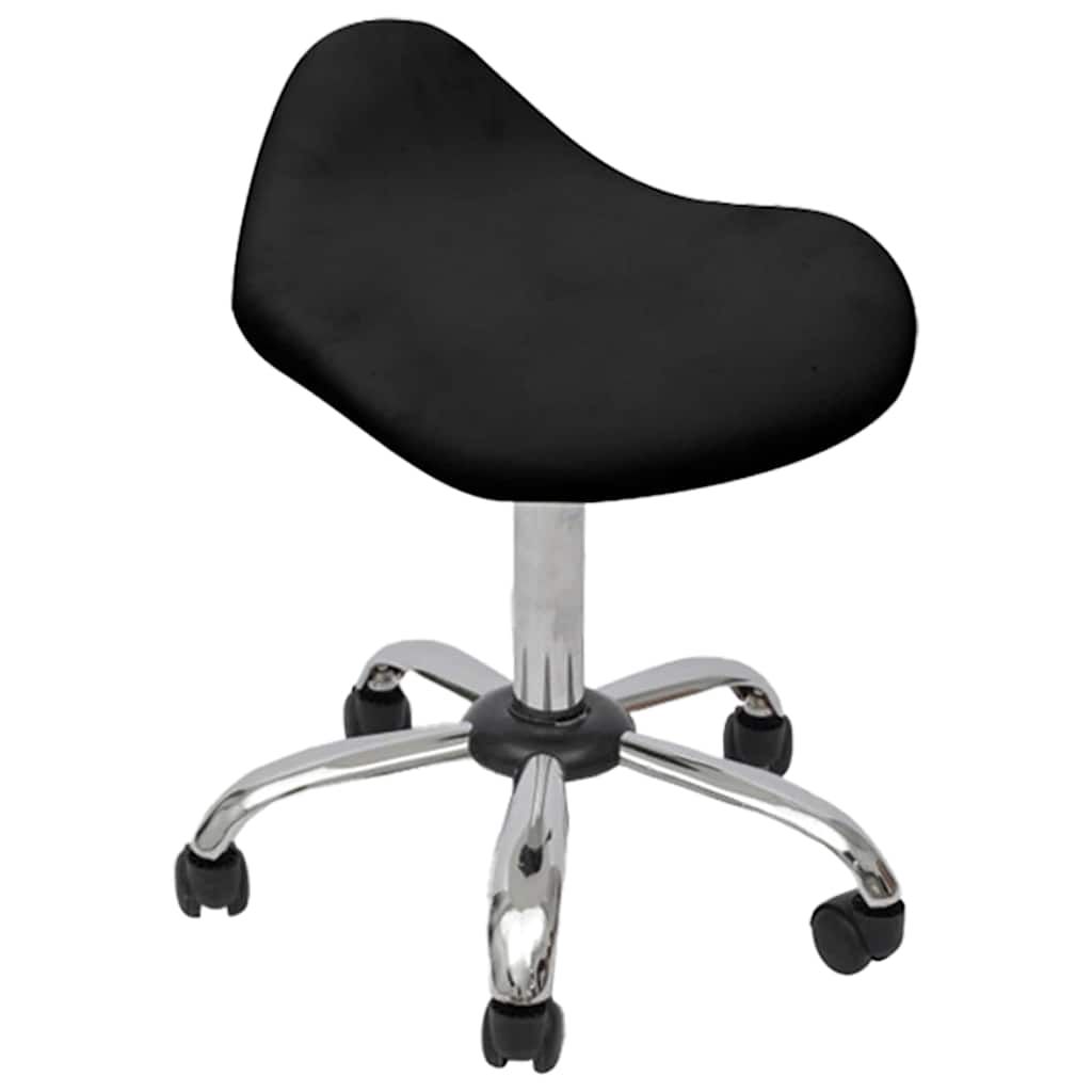 Sgabello Spa da Salone con ruota Nero 50 x 50 x (58,5-74,5) cm vidaXL