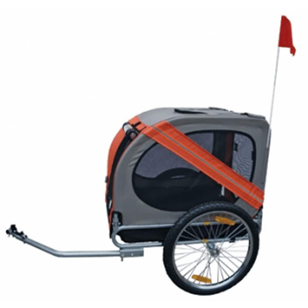 Rimorchio da Bici per Cani Arancione vidaXL