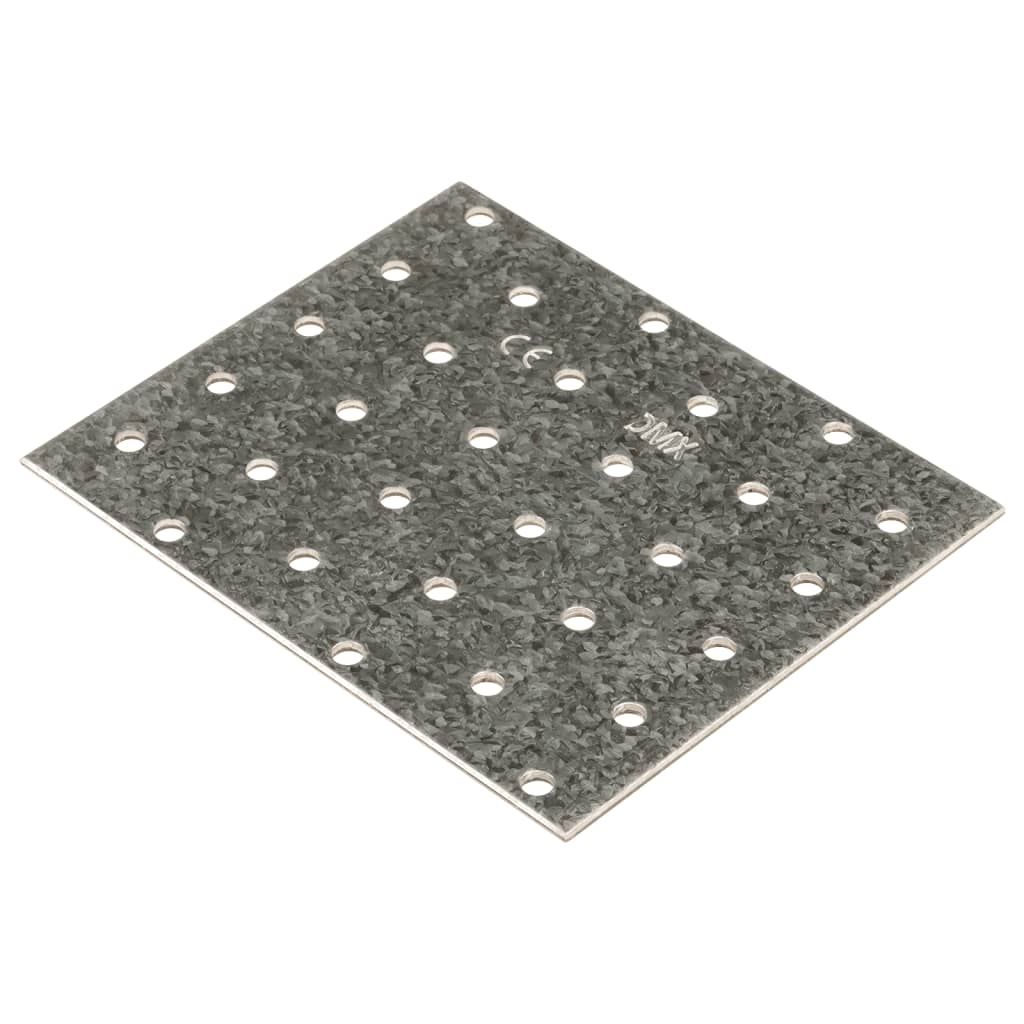 Piastre Forate 20 pz 2 mm 120x100 mm Acciaio Zincato vidaXL