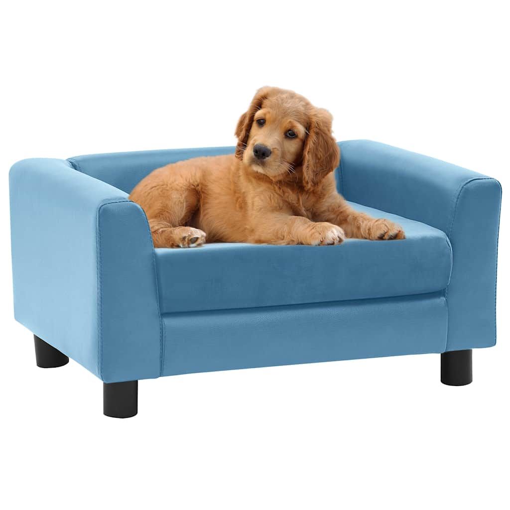 Divano per Cani Cuscino Turchese 60x43x30cm Peluche Similpelle vidaXL