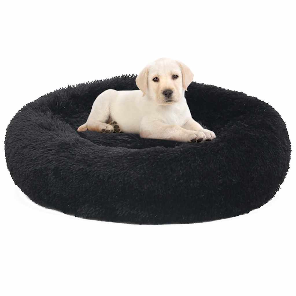 Cuscino Lavabile per Cani e Gatti Nero 90x90x16 cm in Peluche vidaXL
