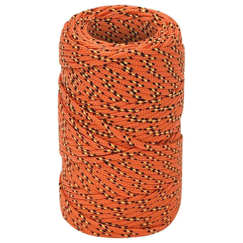 Corda per barca Arancione 2 mm 250 m in Polipropilene vidaXL