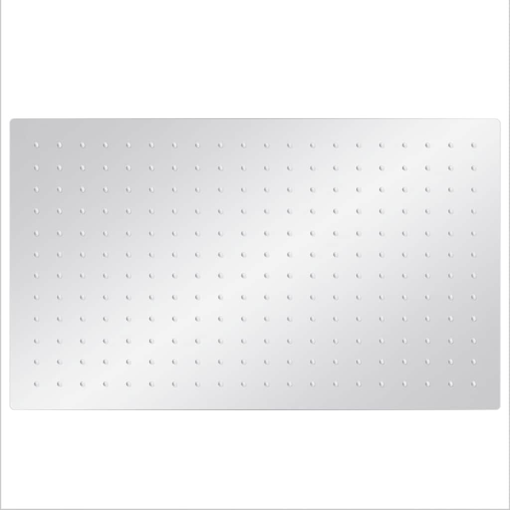 Testa Doccia a Pioggia Acciaio Inox 304 50x30 cm Rettangolare vidaXL