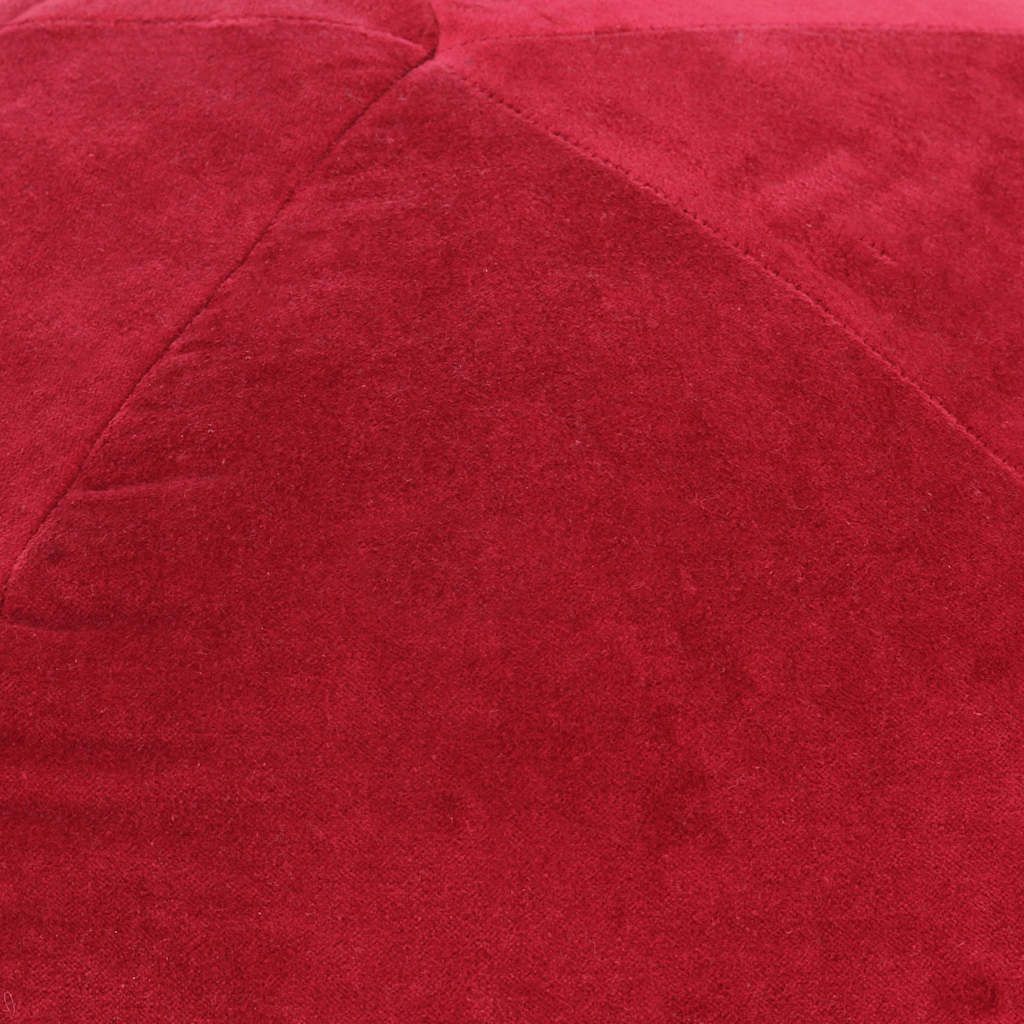 Pouf in Velluto di Cotone 50x35 cm Rosso vidaXL