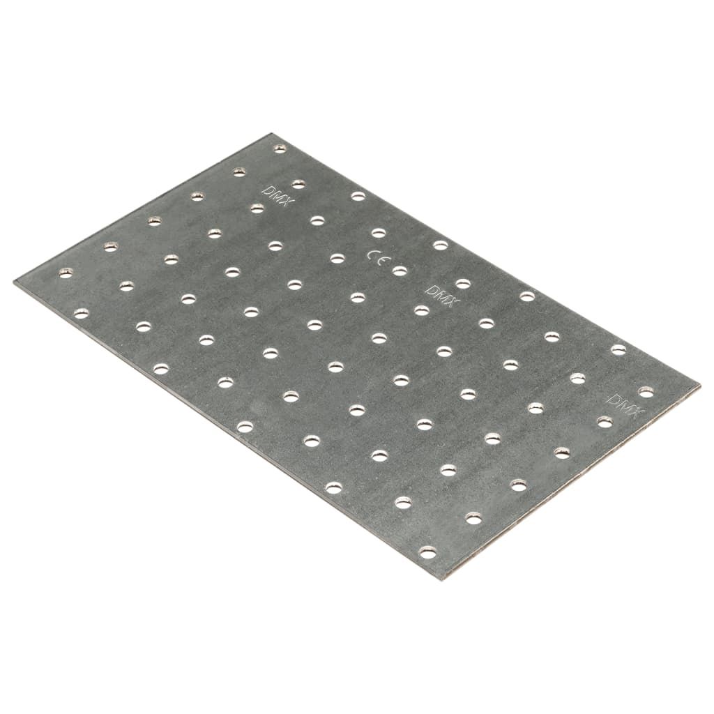 Piastre Forate 20 pz 2 mm 200x120 mm Acciaio Zincato vidaXL