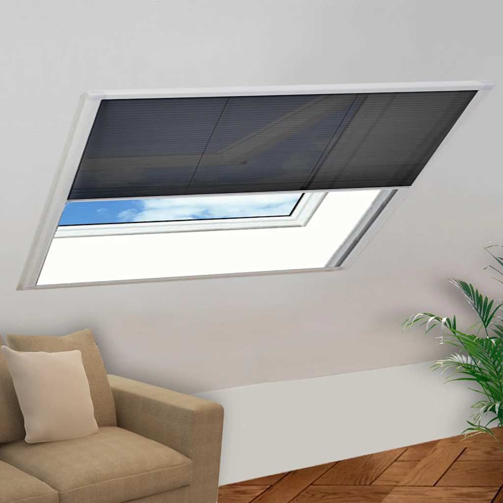 Zanzariera Plissettata per Finestre in Alluminio 130x100 cm vidaXL