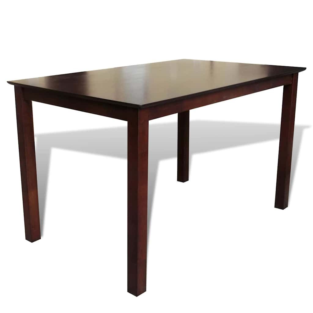 Set Tavolo da pranzo e 4 sedie in legno marrone e crema vidaXL