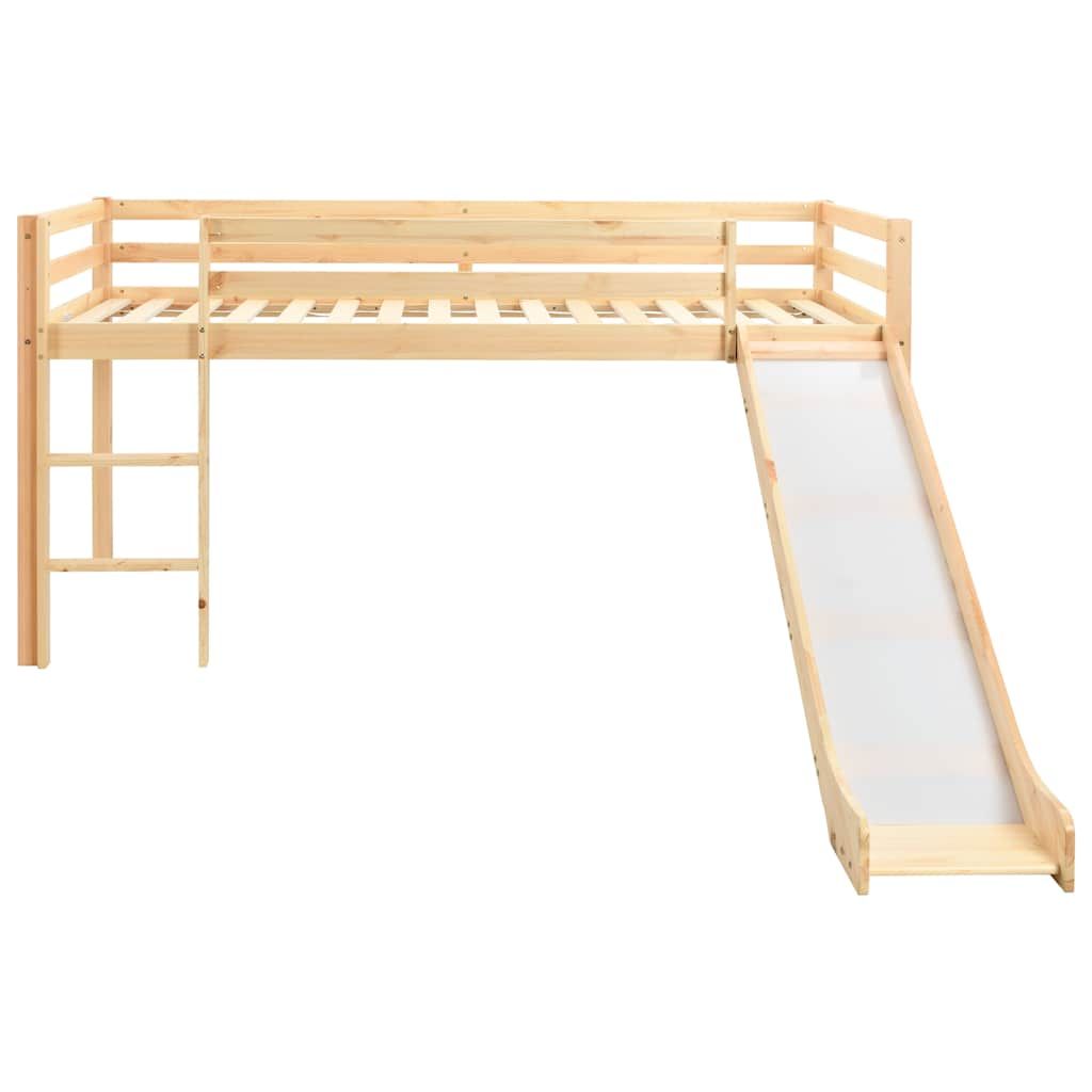 Letto a Castello per Bambini Scivolo e Scala in Pino 97x208cm vidaXL