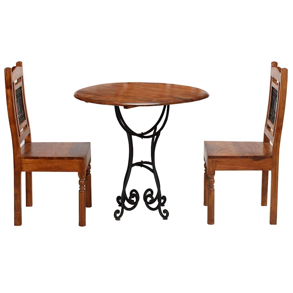 Set da Bistrot 3 pz in Legno Massello di Acacia vidaXL