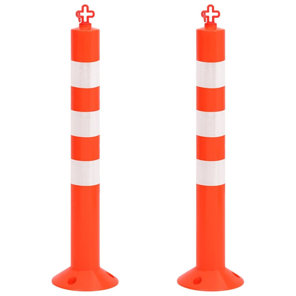 Dissuasori Traffico con Catena 2 pz 75 cm in PE vidaXL