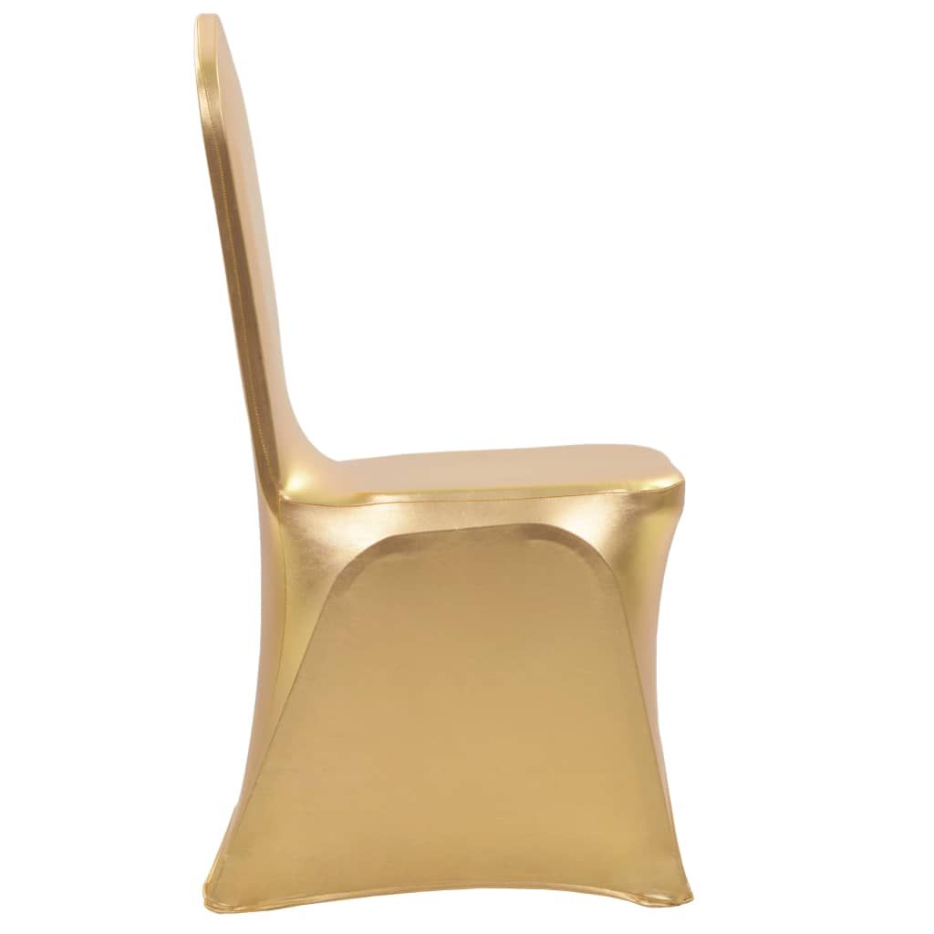 Coprisedia Elasticizzato 25 pz Oro vidaXL