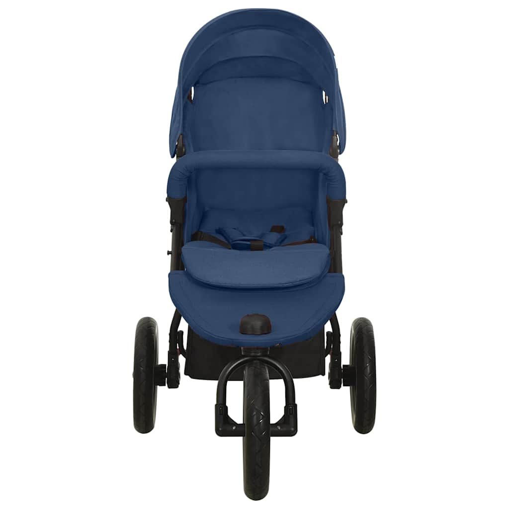 Passeggino Blu Marino in Acciaio vidaXL