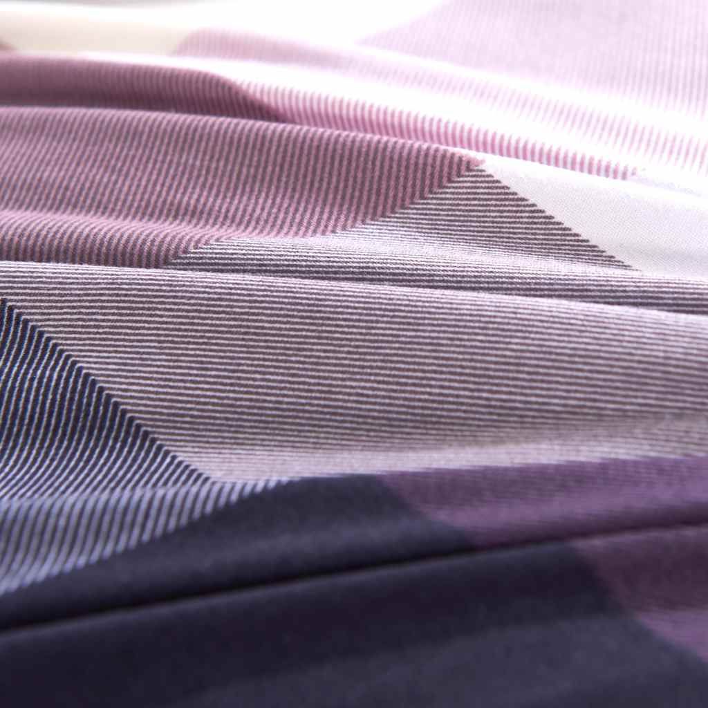Set Copripiumino Stampa a Scacchi Viola 155x220/80x80 cm vidaXL