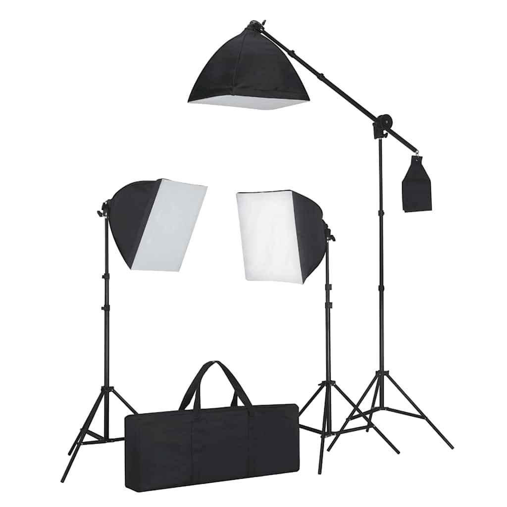Kit Fondale Fotografico Nero vidaXL