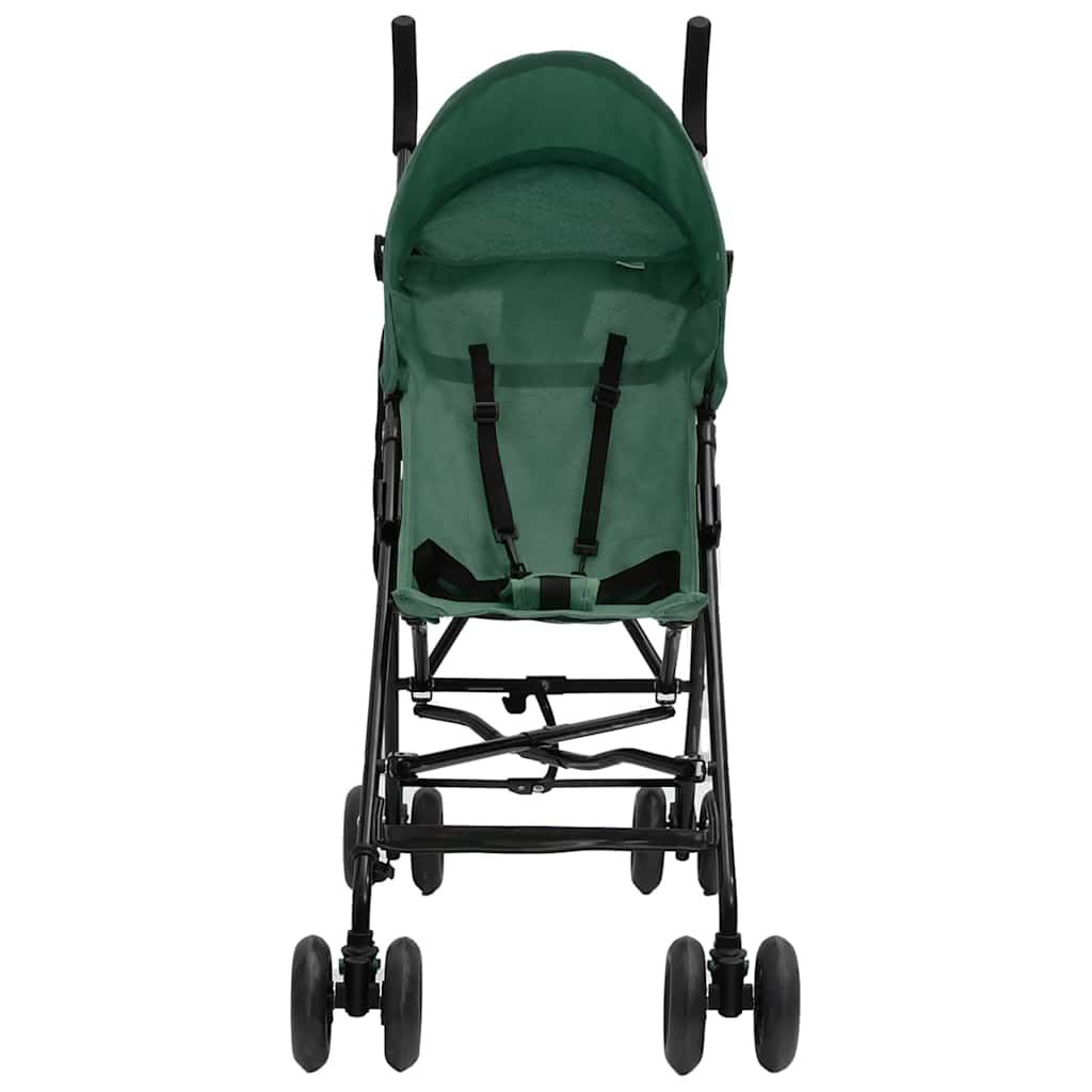 Passeggino Verde e Nero in Acciaio vidaXL