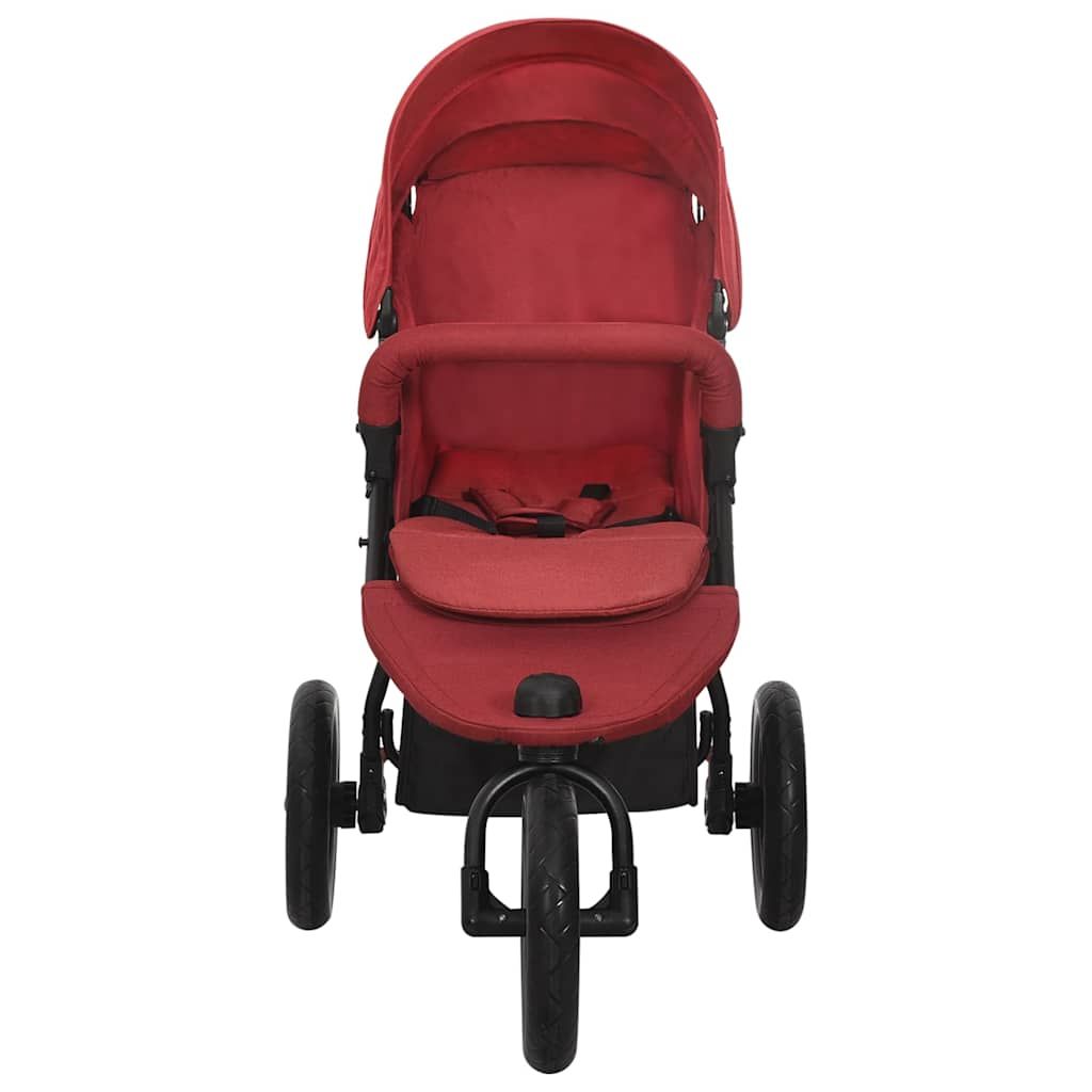 Passeggino Rosso in Acciaio vidaXL