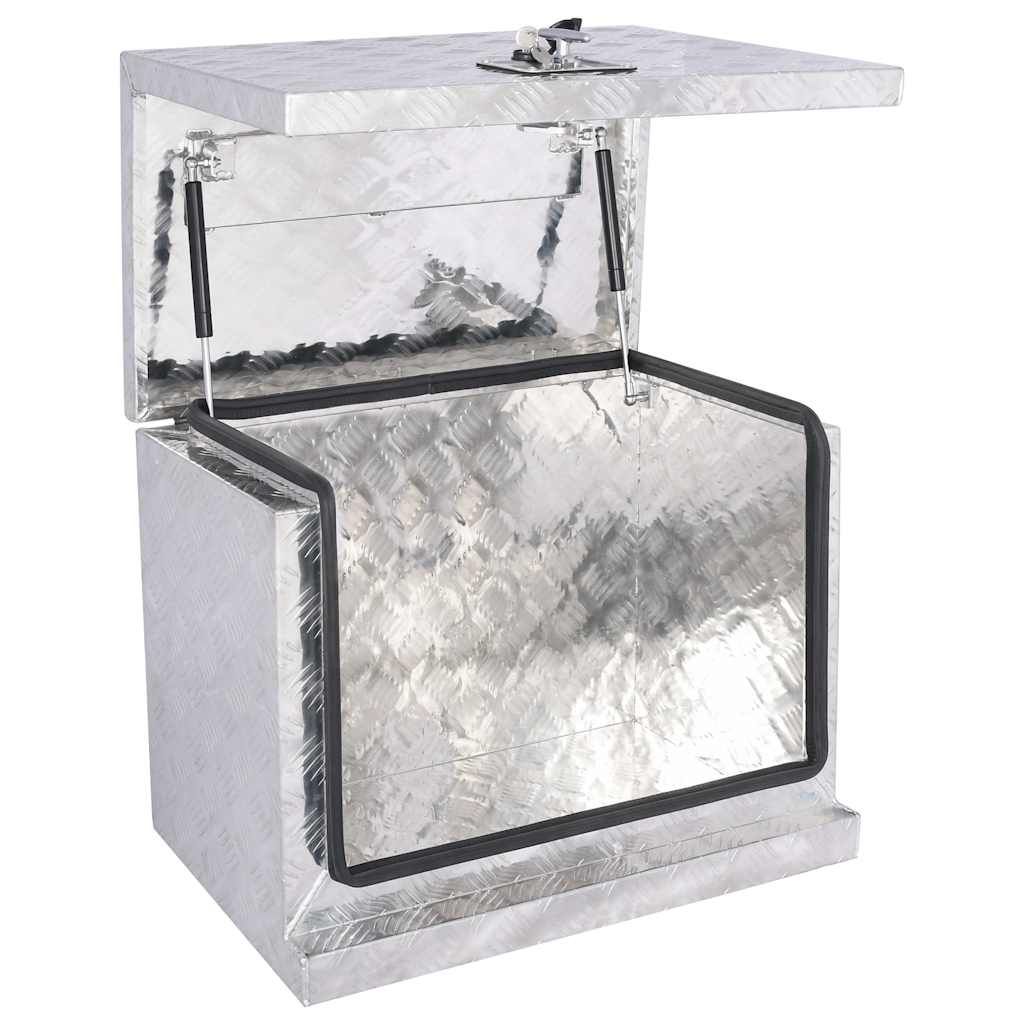 Cassetta in Alluminio 62x40x50 cm Argento vidaXL