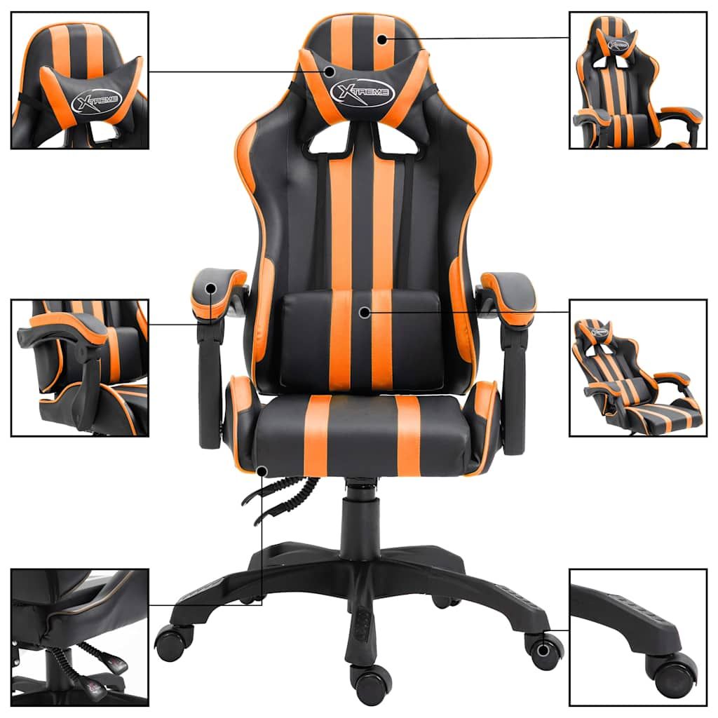 Sedia da Gaming Arancione in Similpelle vidaXL