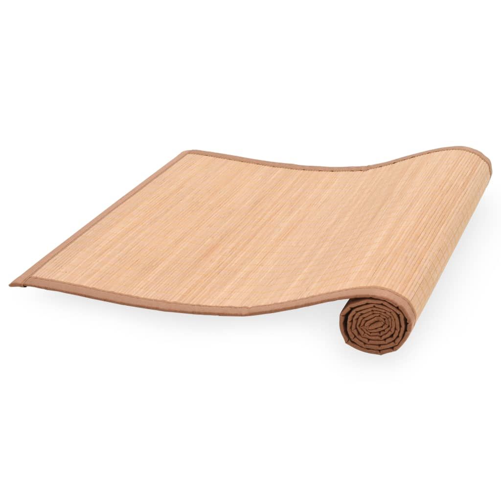 Tappetino da Yoga in Bambù 60x180 cm Marrone vidaXL