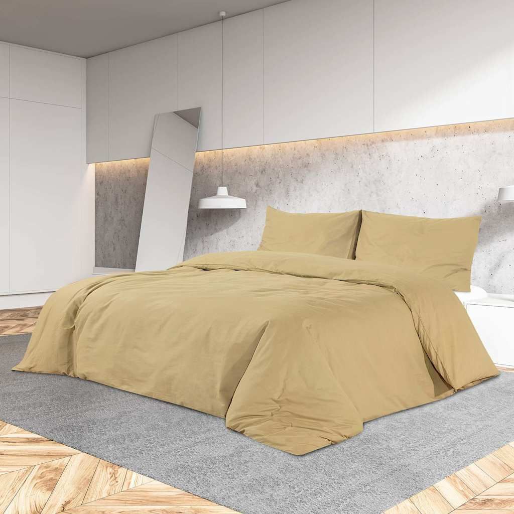 Set Copripiumino Tortora 260x240 cm in Cotone vidaXL