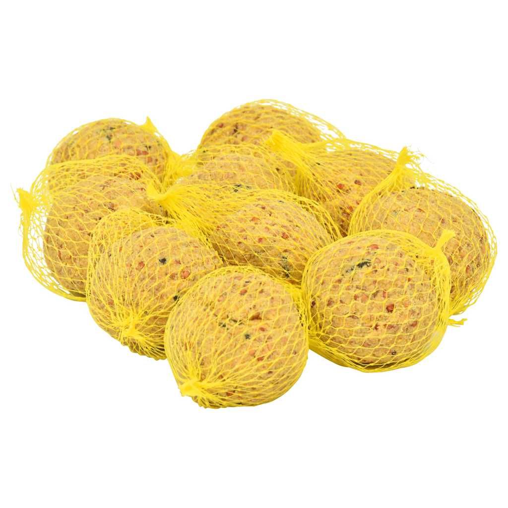 Palline di Grasso e Semi per Uccelli con Rete 200 pz 90g vidaXL