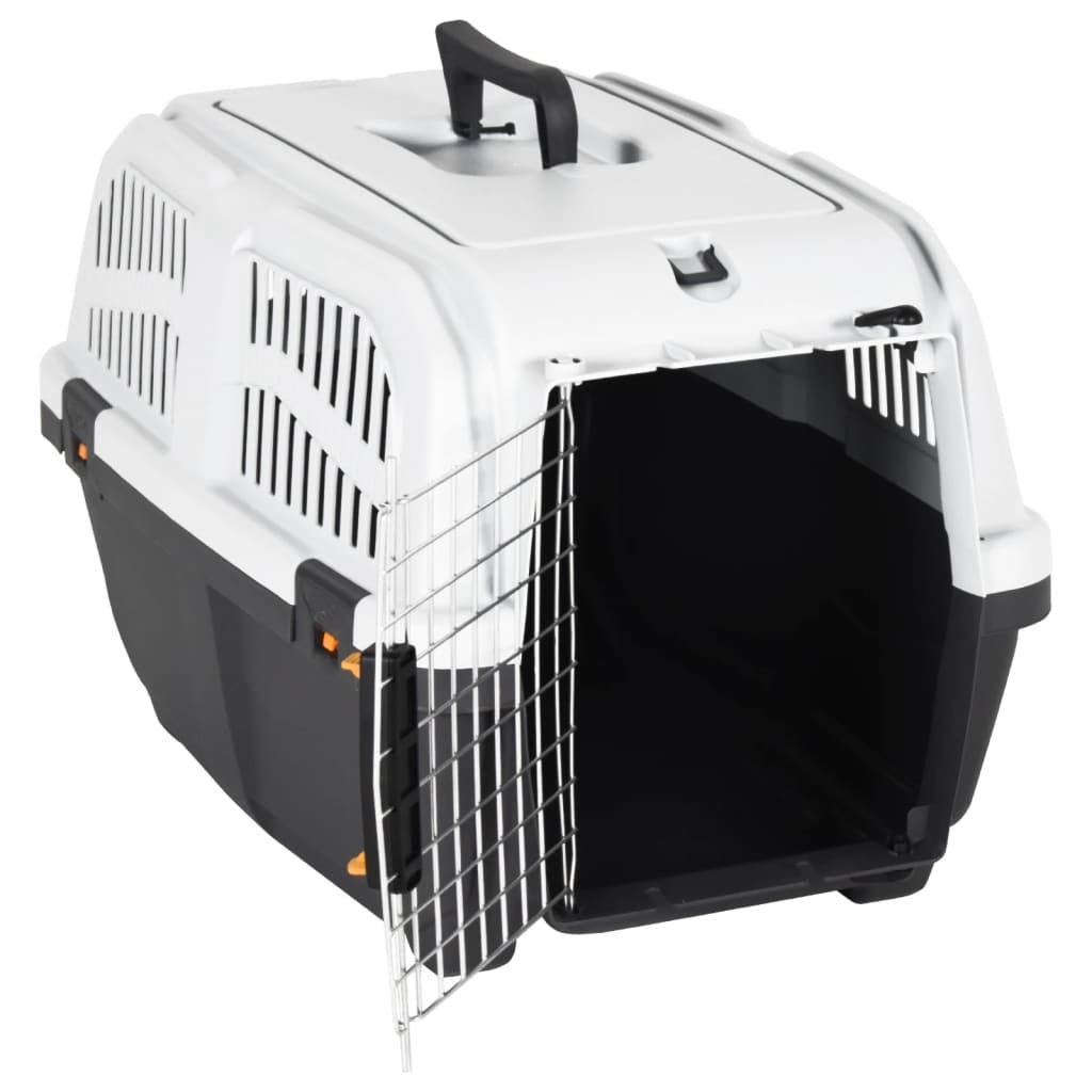 Trasportino Animali con Porta Metallo 60x40x39cm Polipropilene vidaXL