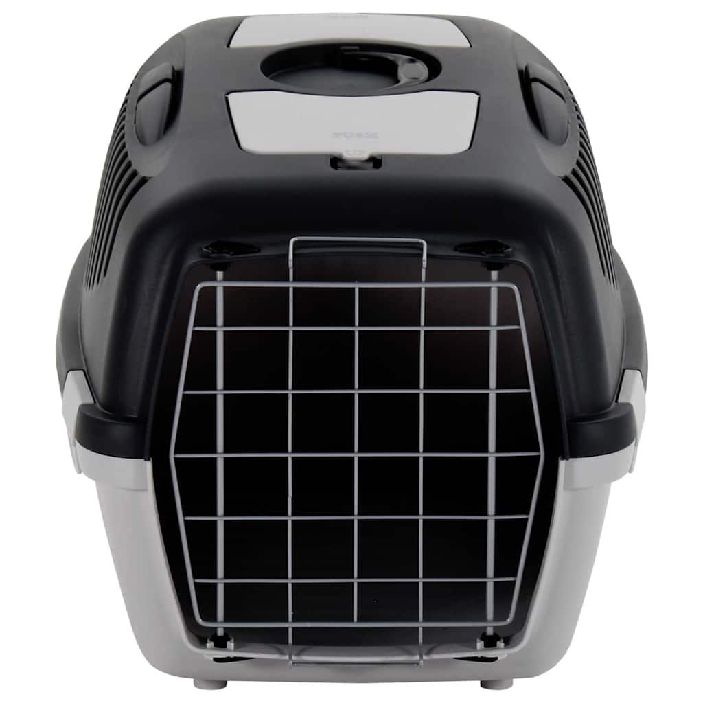 Trasportino per Animali Domestici Grigio e Nero 61x40x38 cm PP vidaXL
