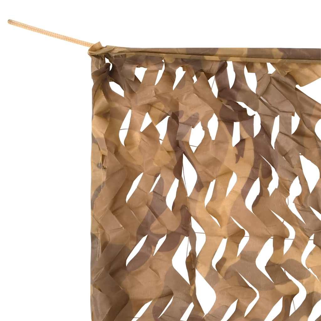 Rete Mimetica con Custodia 2x8 m Beige vidaXL