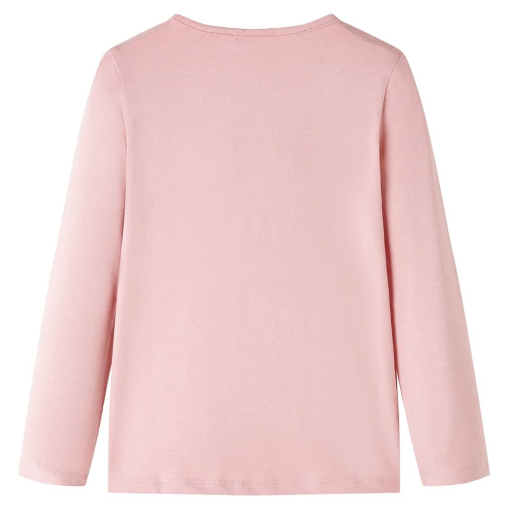 Maglietta Bambina Maniche Lunghe Rosa Chiaro 92 vidaXL