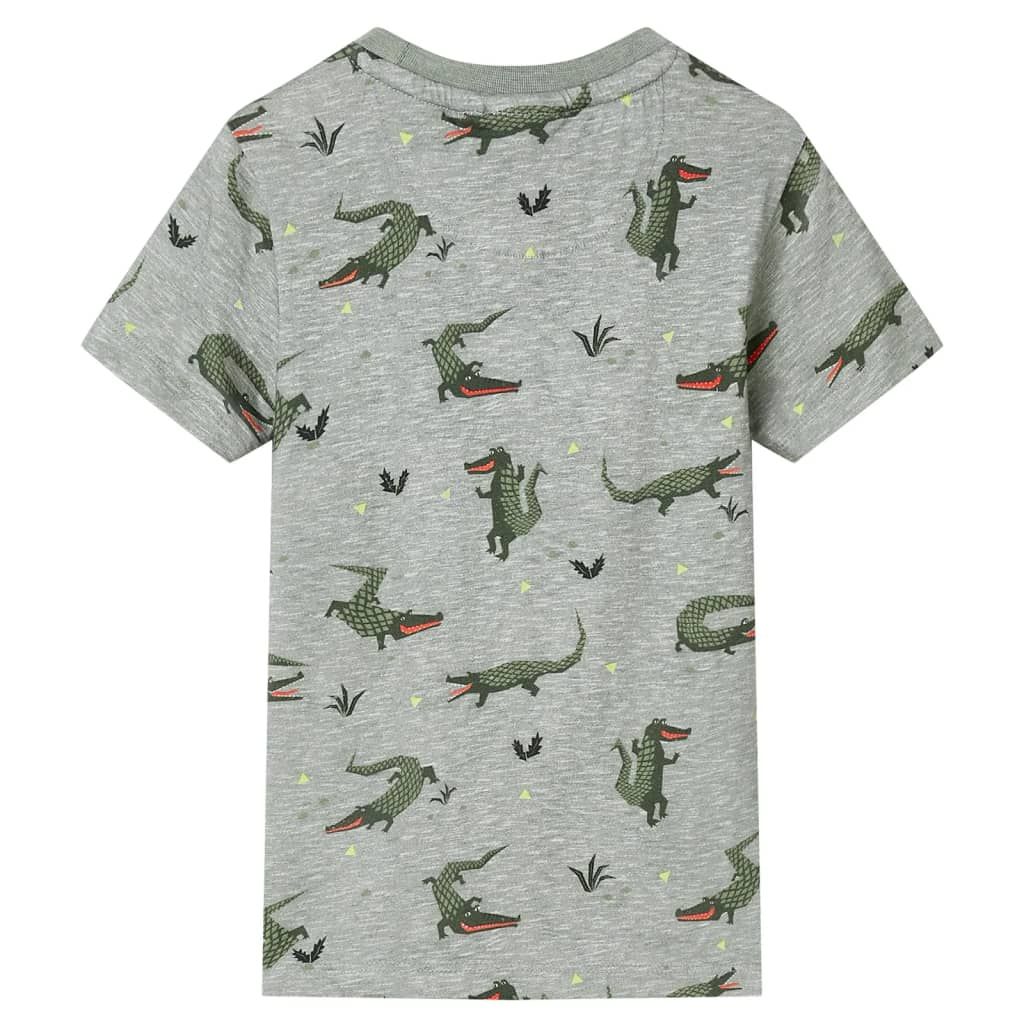 Maglietta da Bambino Cachi Chiaro Mélange 128 vidaXL