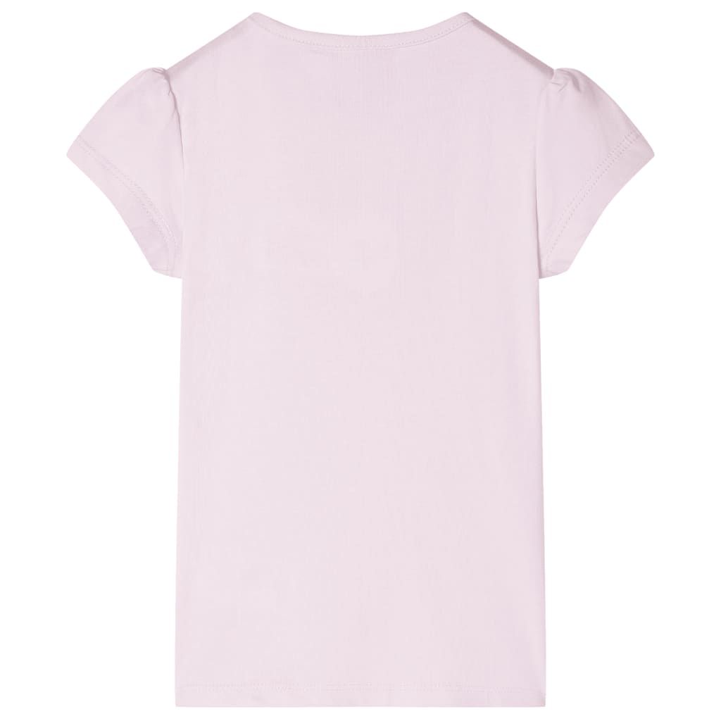 Maglietta da Bambina Maniche Aletta Rosa Tenue 92 vidaXL