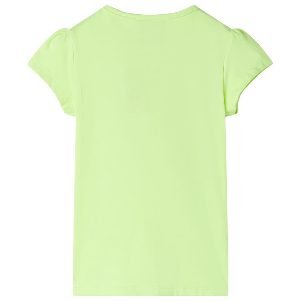 Maglietta da Bambina Giallo Neon 140 vidaXL