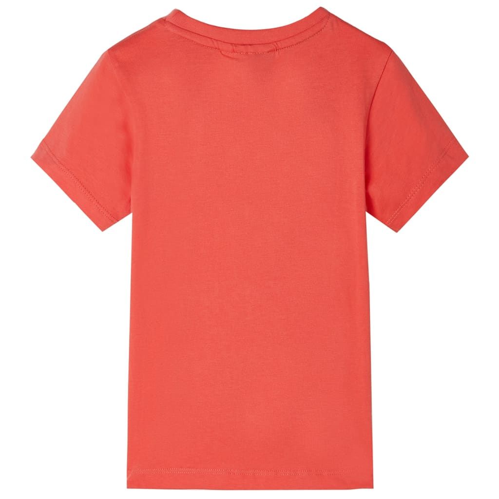 Maglietta per Bambini Rosso Chiaro 104 vidaXL